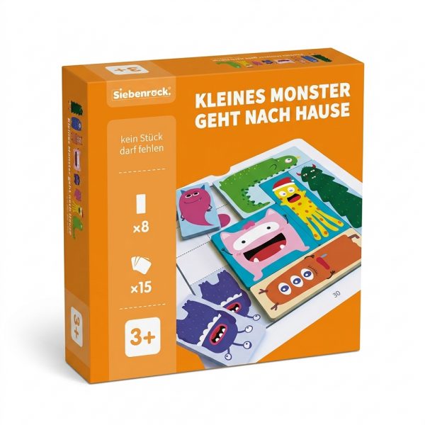 Kleines Monster geht nach Hause – Logikpuzzle für Kinder ab 3 Jahren