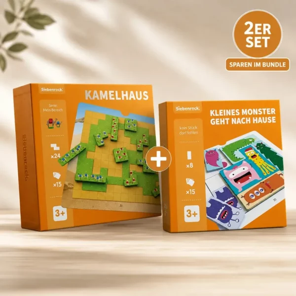 2er Holzpuzzle Set für Kinder – Lernspielzeug Bundle von Siebenrock®