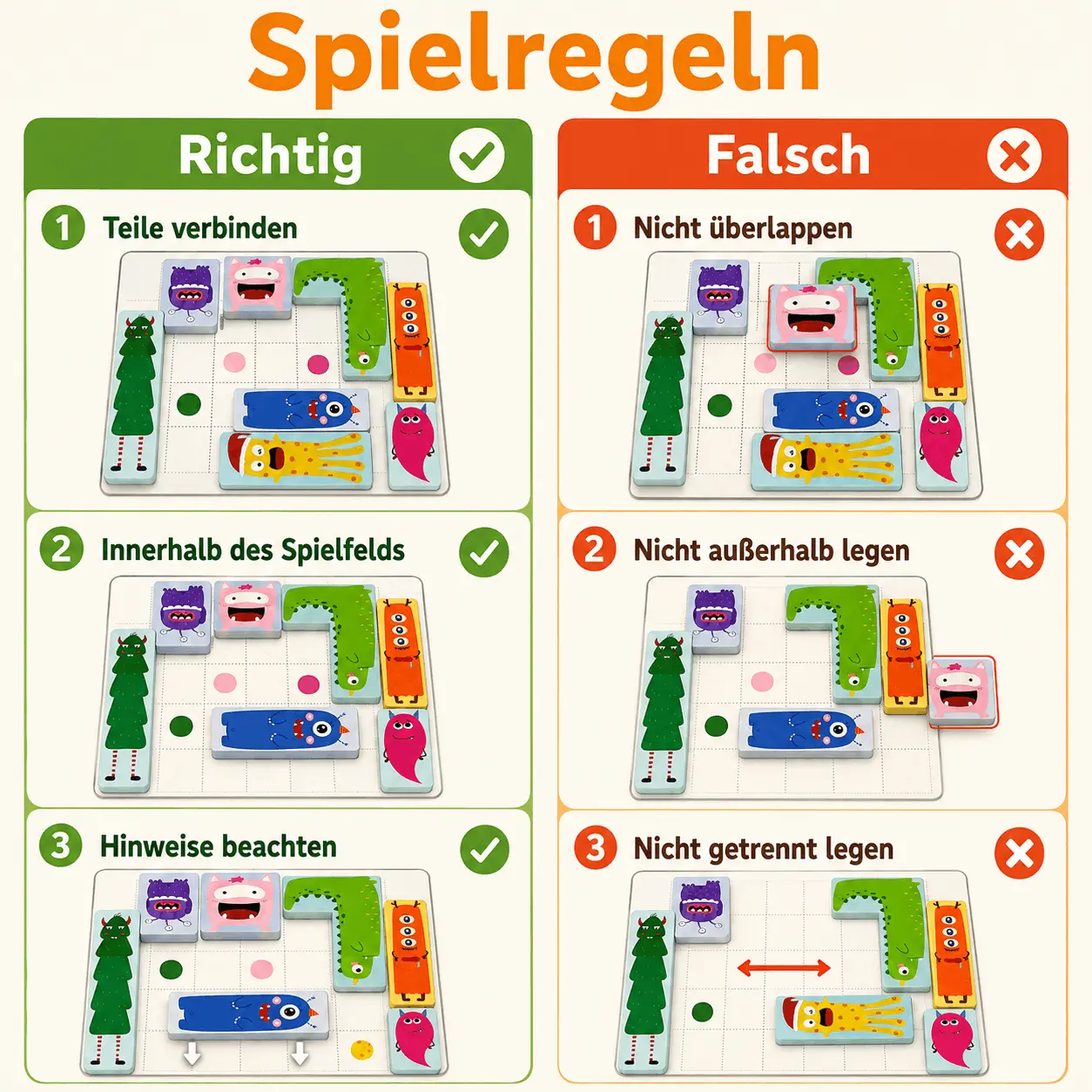 Kleines Monster geht nach Hause – Logikpuzzle für Kinder ab 3 Jahren – Bild 5