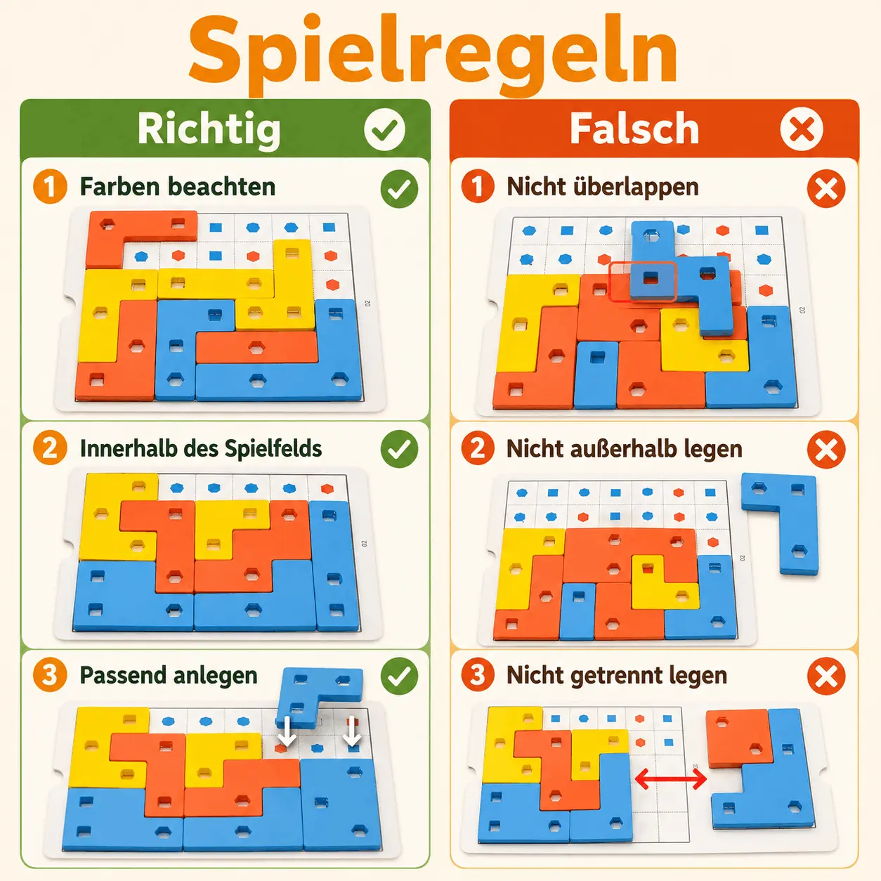 L-förmiges Logikpuzzle für Kinder ab 6 Jahren – Bild 5