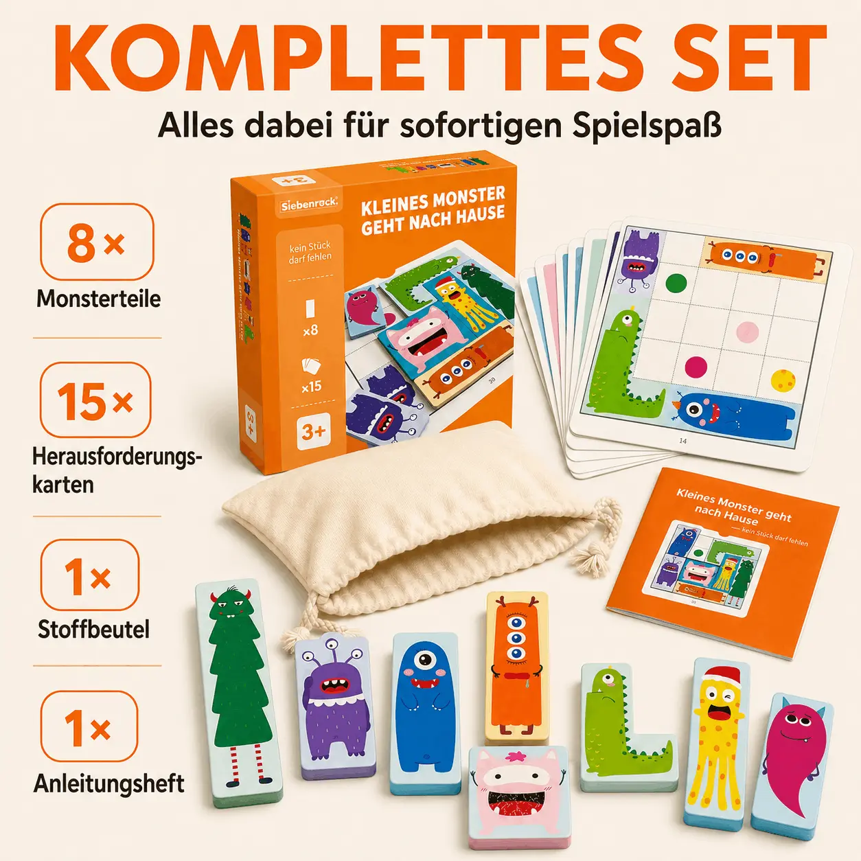 Kleines Monster geht nach Hause – Logikpuzzle für Kinder ab 3 Jahren – Bild 7