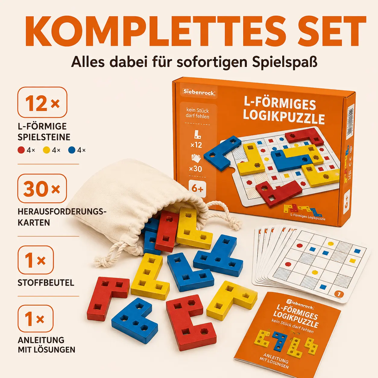 L-förmiges Logikpuzzle für Kinder ab 6 Jahren – Bild 7