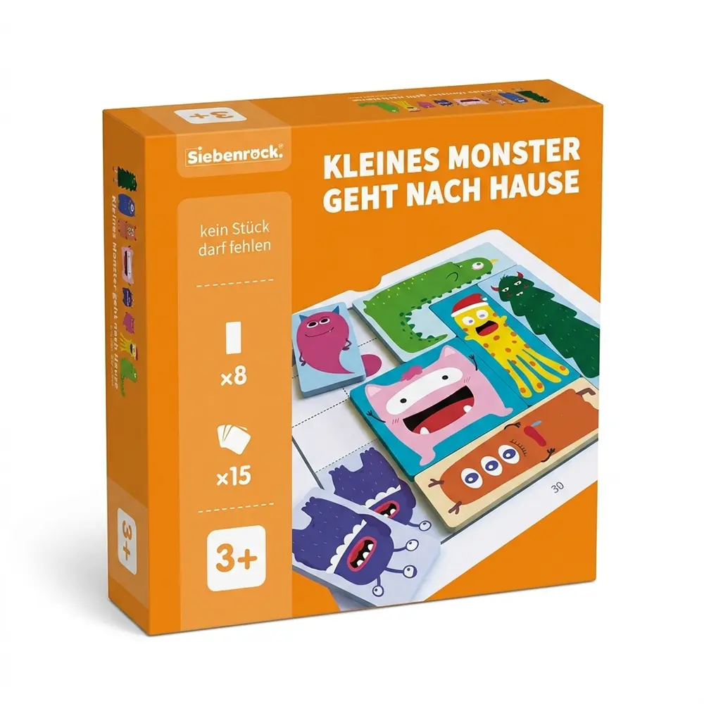 Kleines Monster geht nach Hause – Logikpuzzle für Kinder ab 3 Jahren