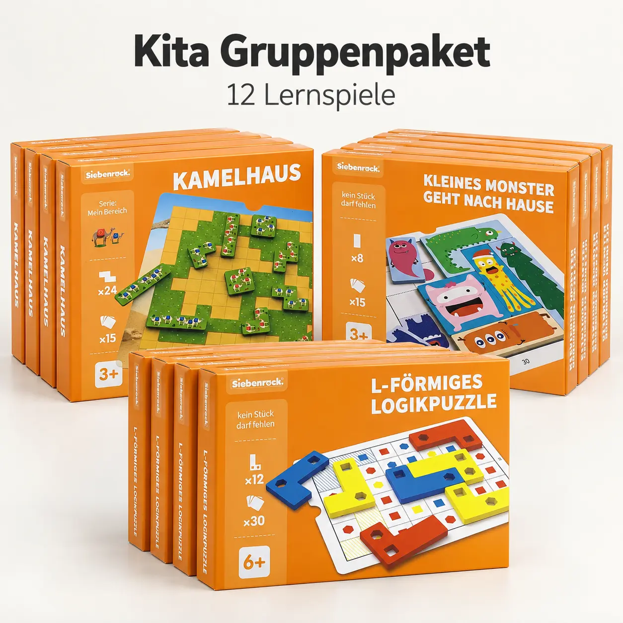 Kita Gruppenpaket – 12 Lernspiele für Kitas & Kindergärten